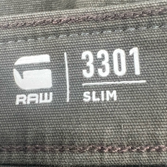 G-Star Raw Black 3301 Button Fly Slim Jeans Size 28 x 32 Men's - Picture 2 of 7